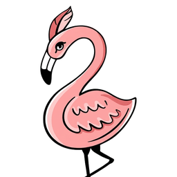 The Flock Stops Here flamingo mark
